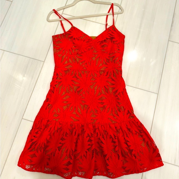 Michael by Michael Kors red floral lace dress - Picture 2 of 4